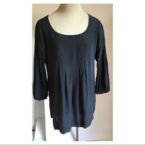 Banana Republic silk black tunic blouse top dress